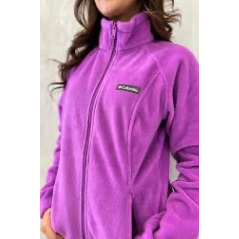 Columbia Kids Purple‎ Fleece Full Zip Jacket Size L 14 16